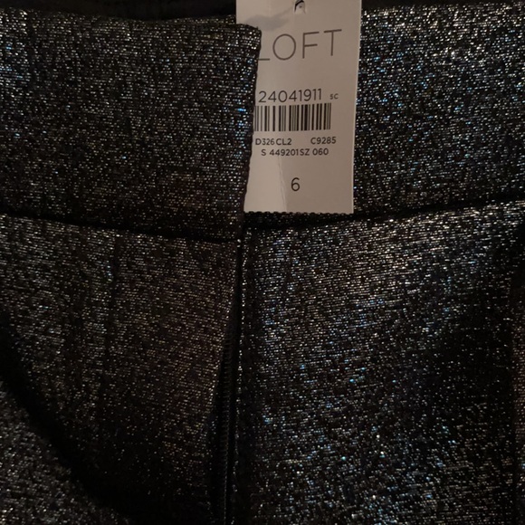 NWT Loft sparkling silver pants. - Picture 4 of 4